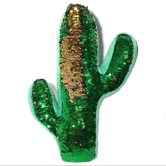 Brentwood Pillow Cactus Flip Sequin Throw - Picture 5 of 10
